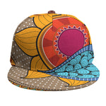 African Sun Print Snapback Cap
