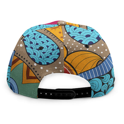 African Sun Print Snapback Cap