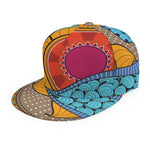 African Sun Print Snapback Cap