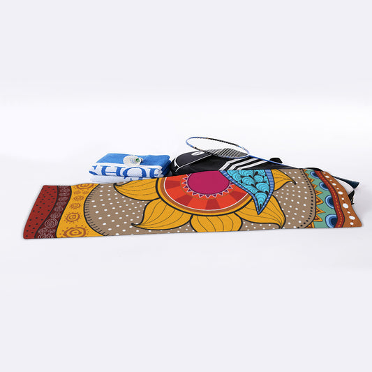 African Sun Print Sports Towel