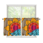 African Sun Print Tier Curtains