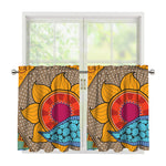 African Sun Print Tier Curtains