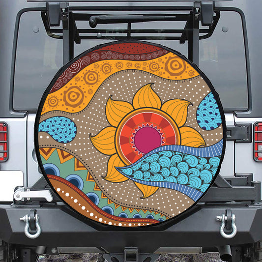 African Sun Print Tire Cover