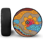 African Sun Print Tire Cover With Camera Hole