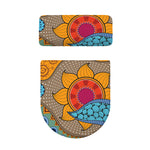 African Sun Print Toilet Lid And Tank Cover Set