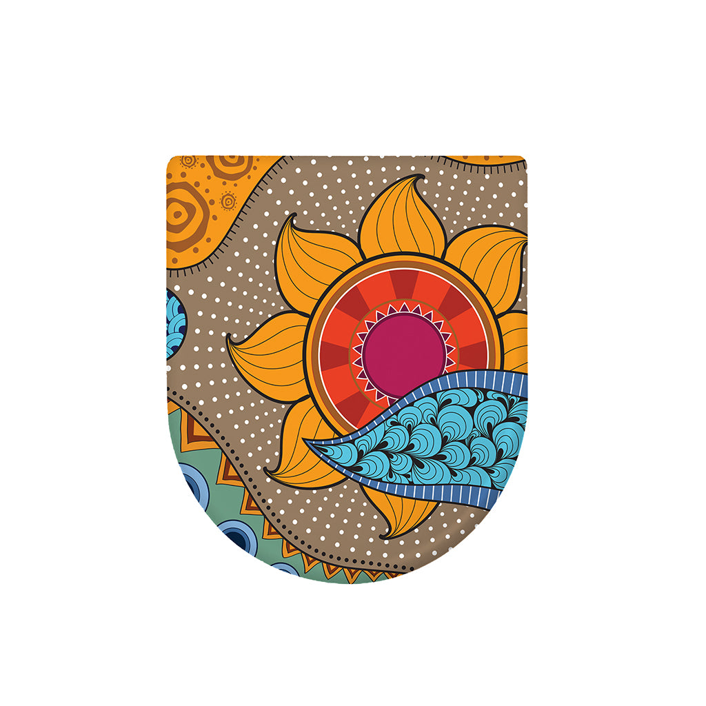 African Sun Print Toilet Lid Cover