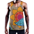 African Sun Print Men's Workout Tank Top