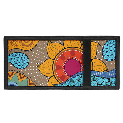 African Sun Print Trifold Wallet