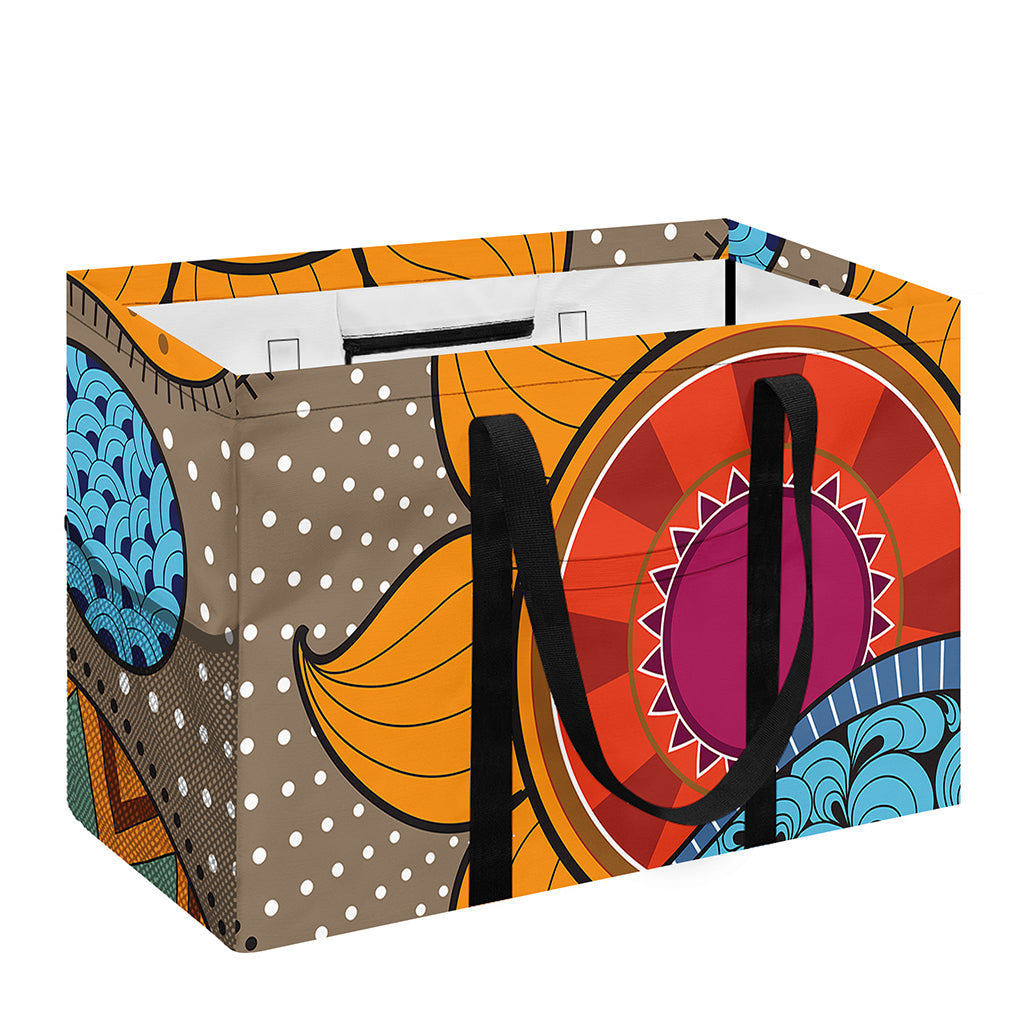 African Sun Print Utility Tote Bag