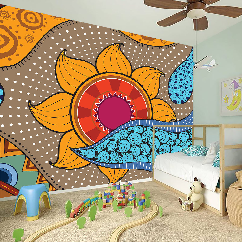 African Sun Print Wall Sticker