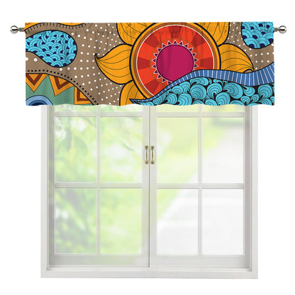 African Sun Print Window Valance