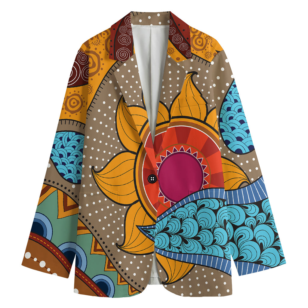 African Sun Print Women's Blazer
