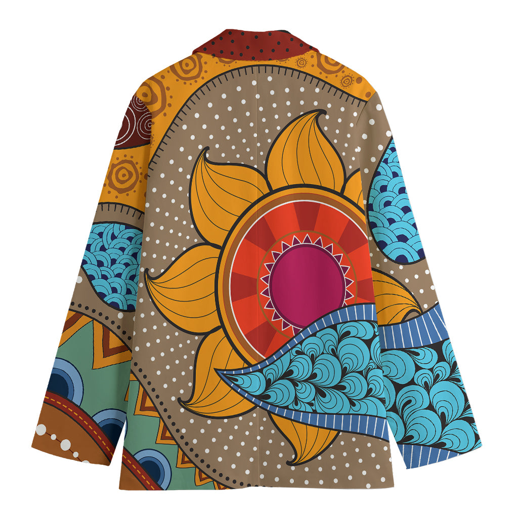 African Sun Print Women's Blazer