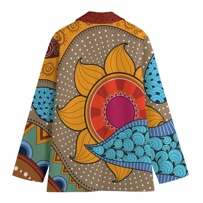 African Sun Print Women's Blazer