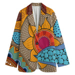 African Sun Print Women's Cotton Blazer