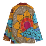 African Sun Print Women's Cotton Blazer