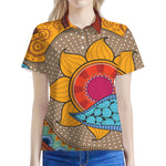 African Sun Print Women's Polo Shirt