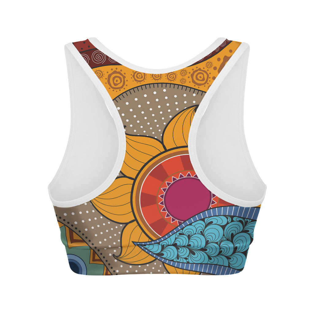 African Sun Print Women's Sports Bra