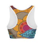 African Sun Print Women's Sports Bra