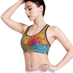African Sun Print Women's Sports Bra