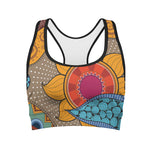 African Sun Print Women's Sports Bra