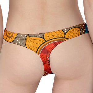 African Sun Print Women's Thong