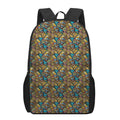 African Totem Masks Pattern Print 17 Inch Backpack