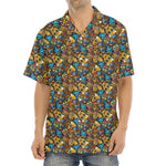 African Totem Masks Pattern Print Aloha Shirt