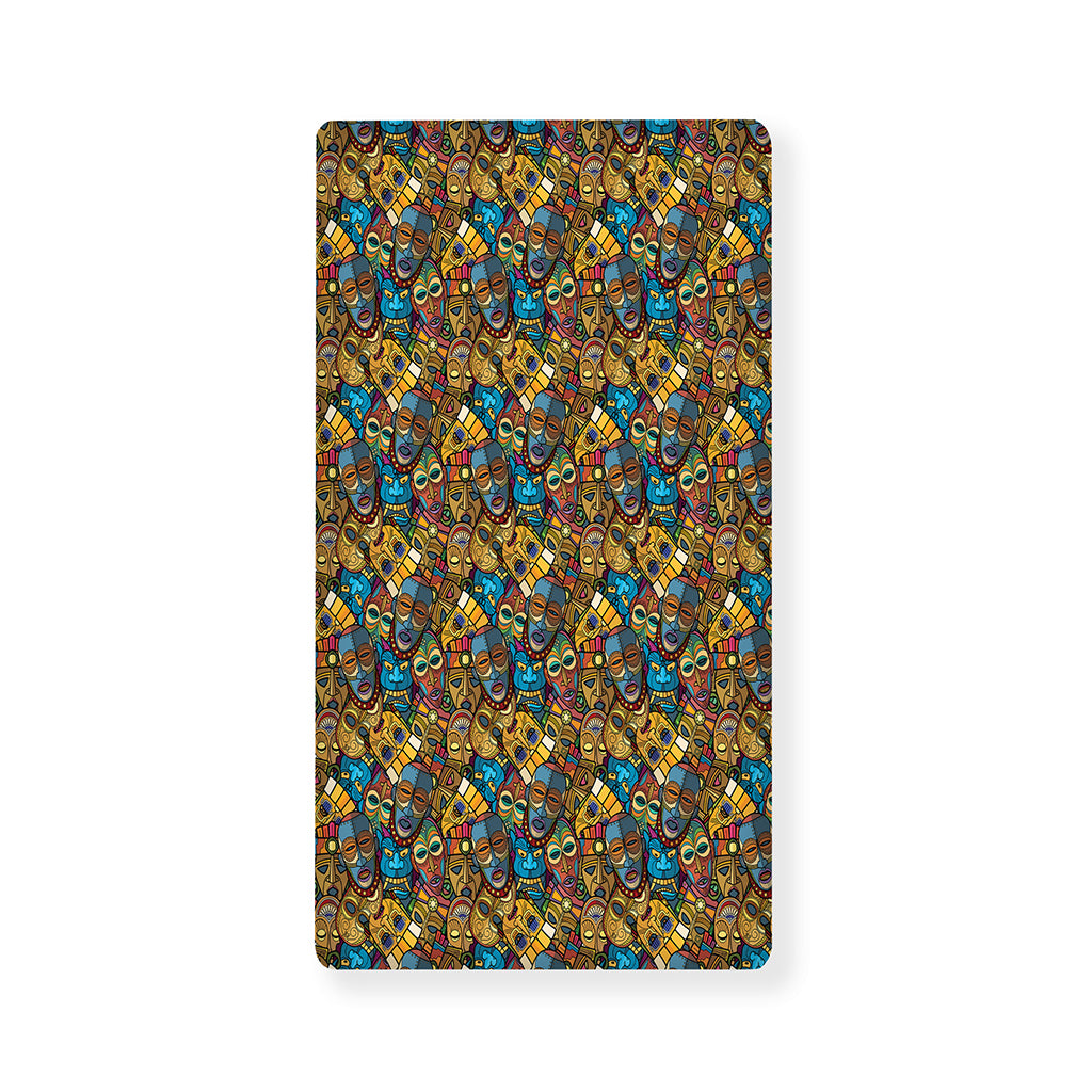 African Totem Masks Pattern Print Baby Crib Sheet