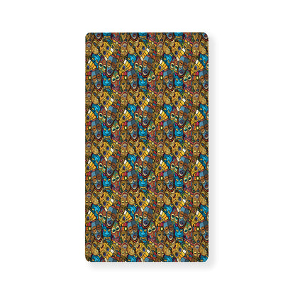 African Totem Masks Pattern Print Baby Crib Sheet