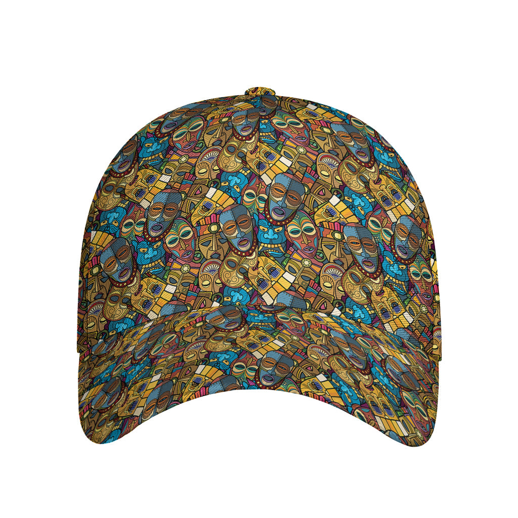 African Totem Masks Pattern Print Baseball Cap