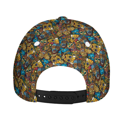 African Totem Masks Pattern Print Baseball Cap