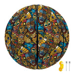 African Totem Masks Pattern Print Basketball
