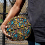 African Totem Masks Pattern Print Basketball