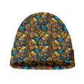 African Totem Masks Pattern Print Beanie