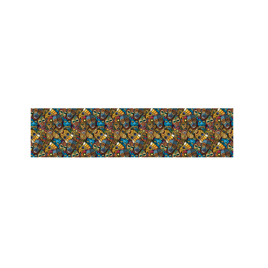 African Totem Masks Pattern Print Bed Runner