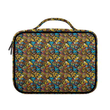 African Totem Masks Pattern Print Briefcase Bible Bag