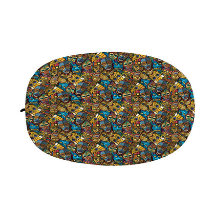 African Totem Masks Pattern Print Car Side Mirror Covers