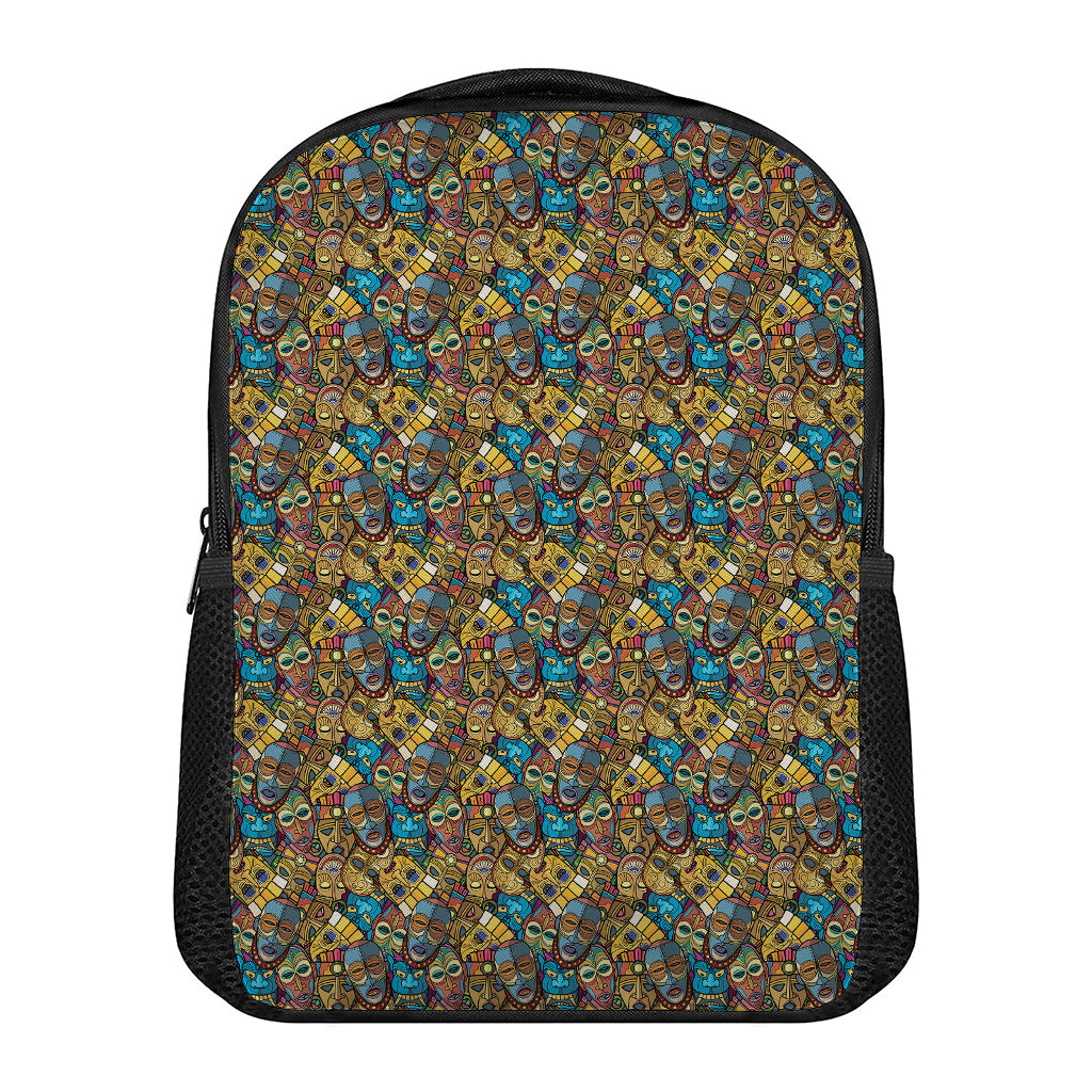 African Totem Masks Pattern Print Casual Backpack