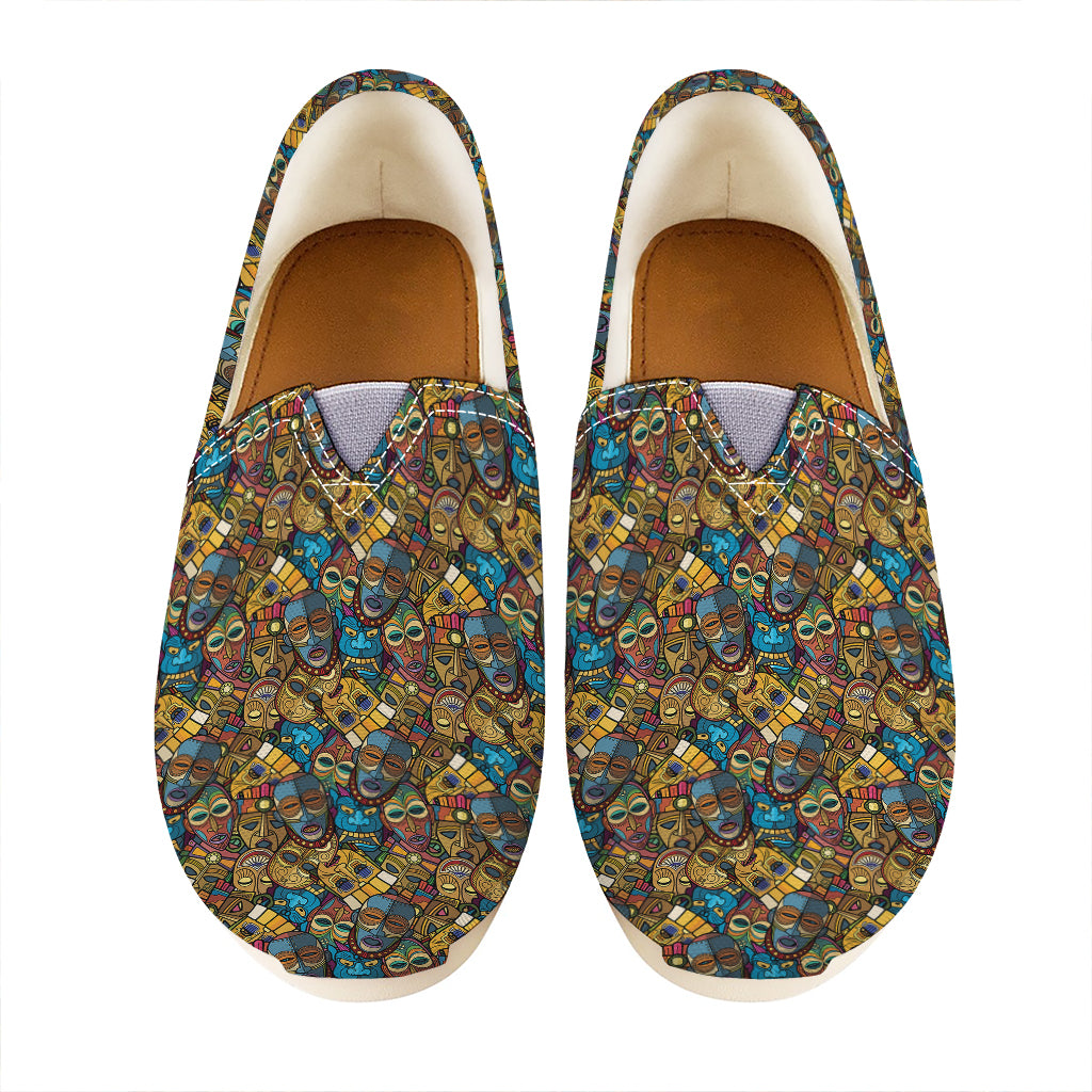 African Totem Masks Pattern Print Casual Shoes