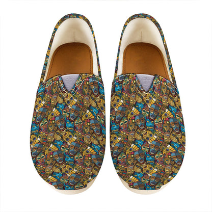 African Totem Masks Pattern Print Casual Shoes