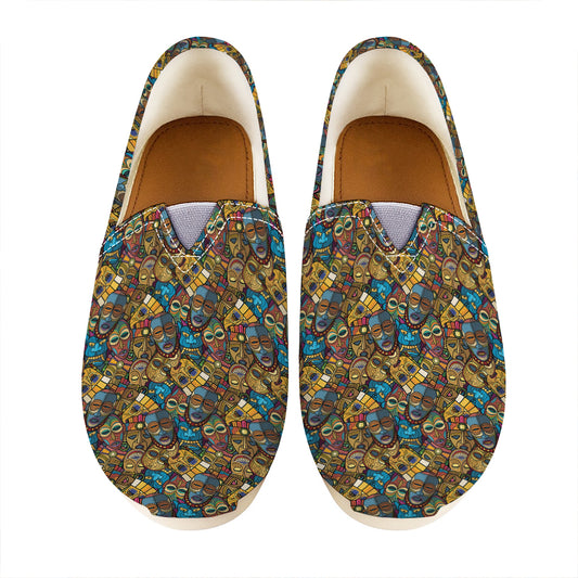 African Totem Masks Pattern Print Casual Shoes