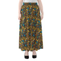 African Totem Masks Pattern Print Chiffon Maxi Skirt