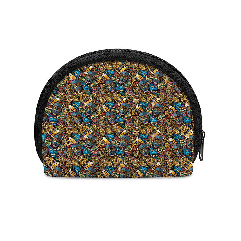 African Totem Masks Pattern Print Coin Purse