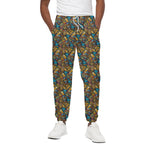 African Totem Masks Pattern Print Cotton Pants