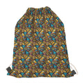 African Totem Masks Pattern Print Drawstring Bag