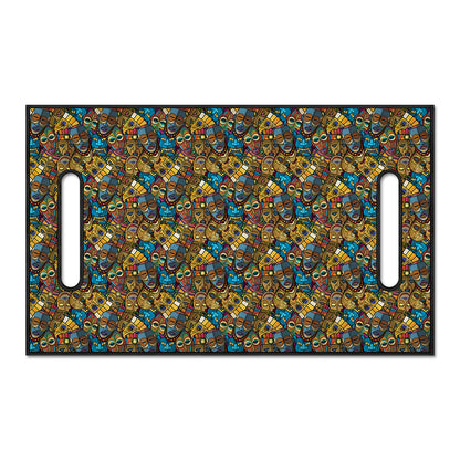 African Totem Masks Pattern Print Golf Cart Seat Cover