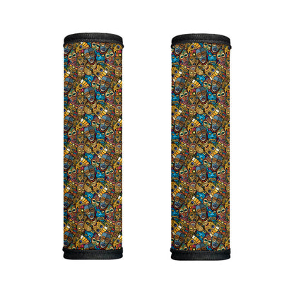 African Totem Masks Pattern Print Handle Covers