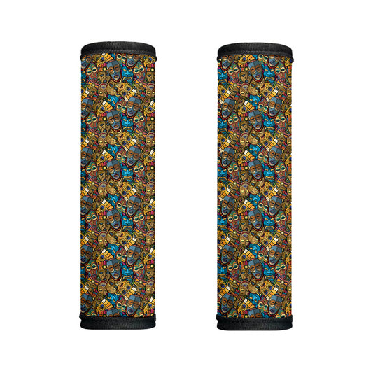 African Totem Masks Pattern Print Handle Covers