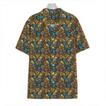 African Totem Masks Pattern Print Hawaiian Shirt